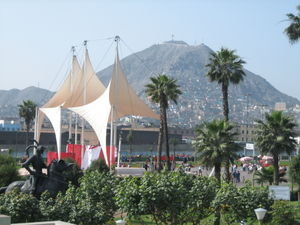 San Cristobal Hill with Francisco Pizarro in Foreground