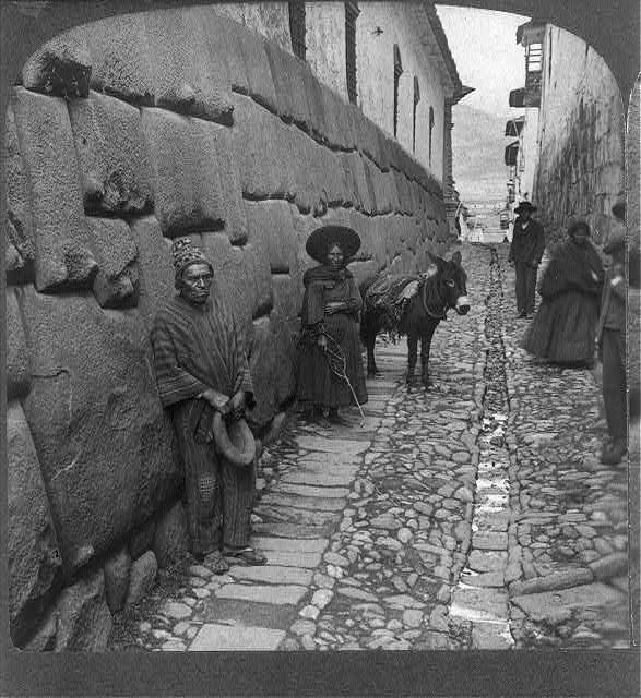 Cuzco, Peru street in 1906