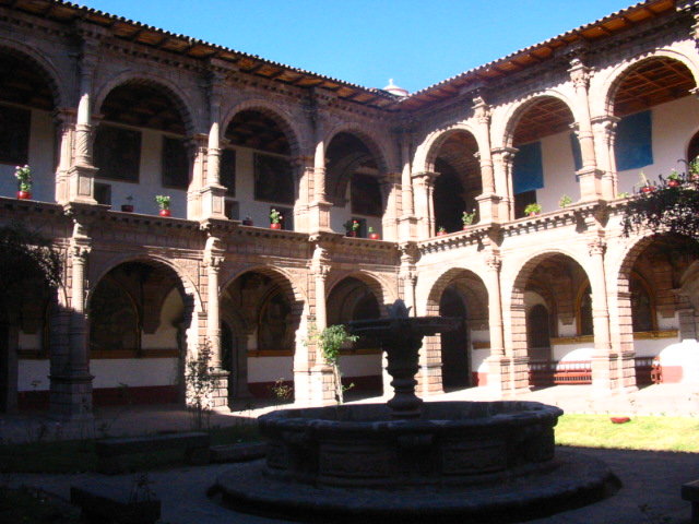 La Merced Monastery Patio in Cusco, Peru