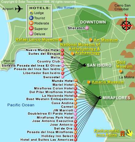 Map of Lima, Peru
