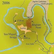 Map of Machu Picchu area in 2006
