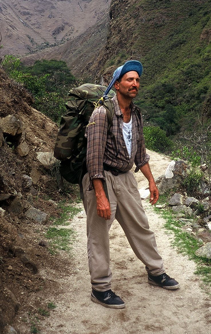 The American explorer, Paolo Greer, in Peru