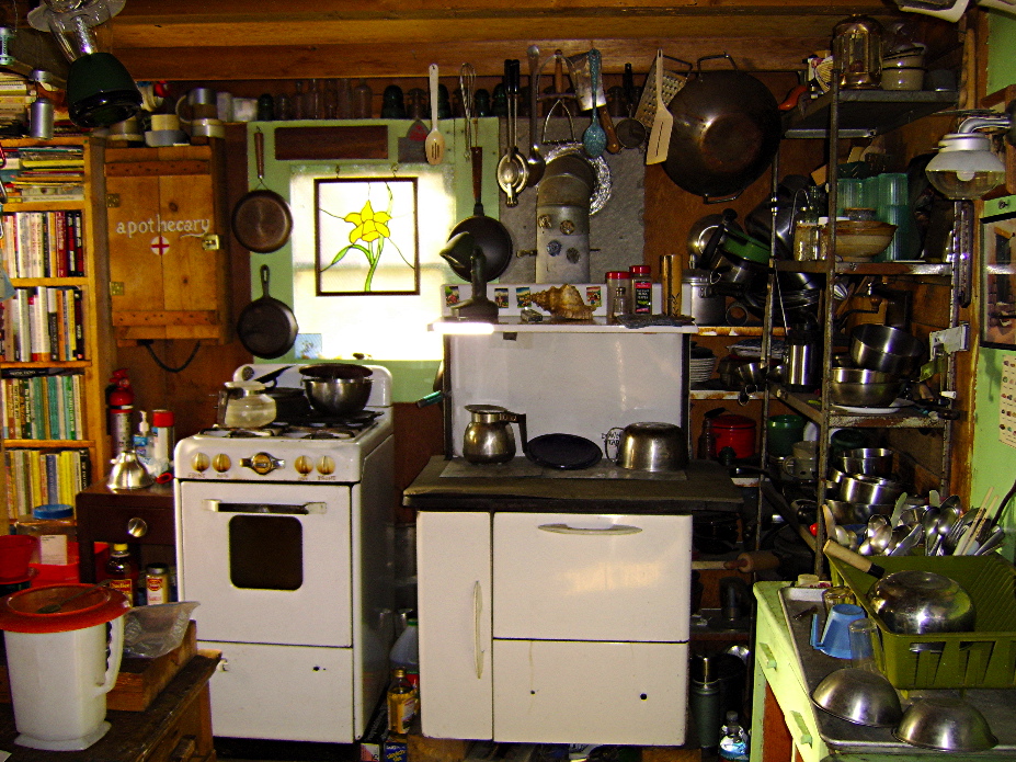 Interior of Paolo Greer’s Alaska Cabin