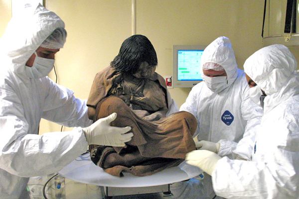 The Llullaillaco Inca Ice Maiden with Forensic Scientists