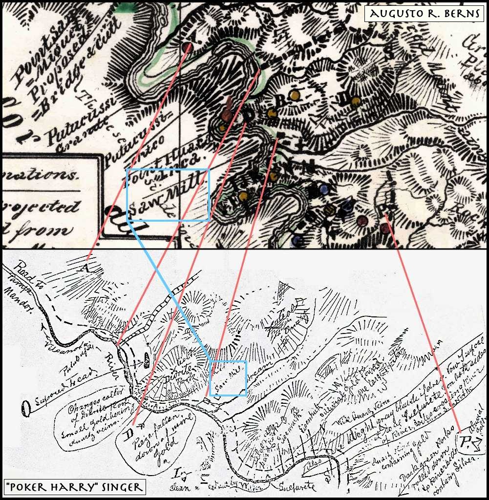 Augusto Berns’ and Harry Singer’s Maps of Machu Picchu Area Compared