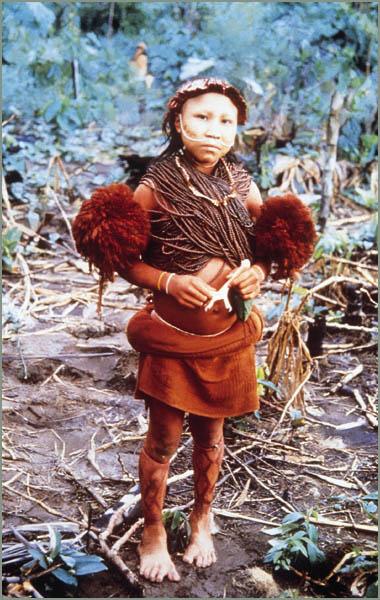 A recently contacted Yora girl in Peru’s southeastern Amazon