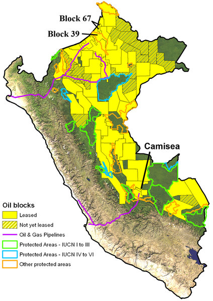 Oil & Gas Concessions and Protected Areas In Peru