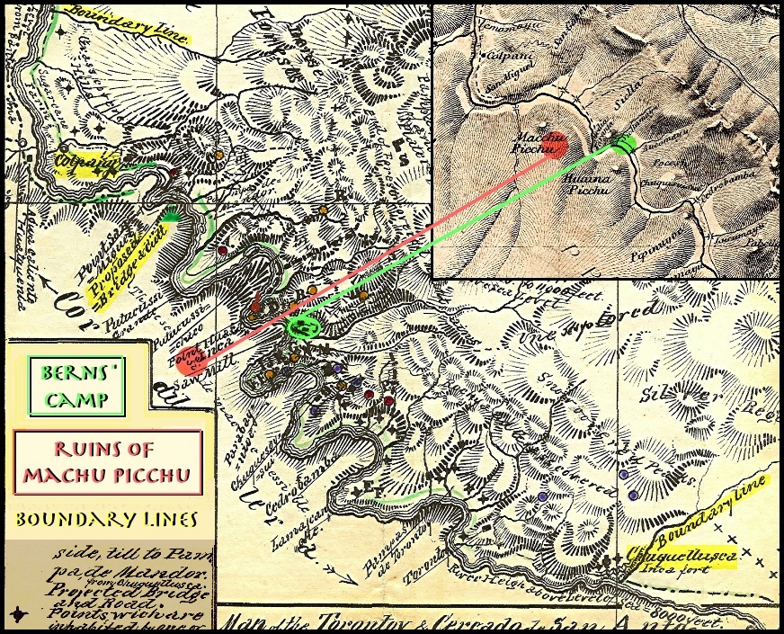 Augusto Bern’s Map of Machu Picchu Area in 1874