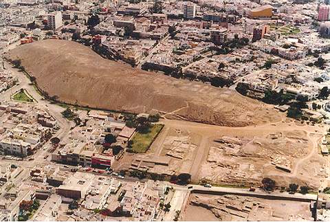 Huaca Puccllana Ruins in the Midst of Lima, Peru