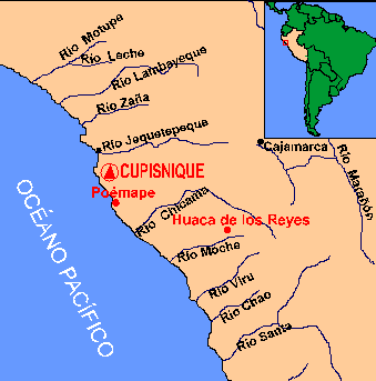 Cupisneque culture in the Lambayeque Valley in Peru