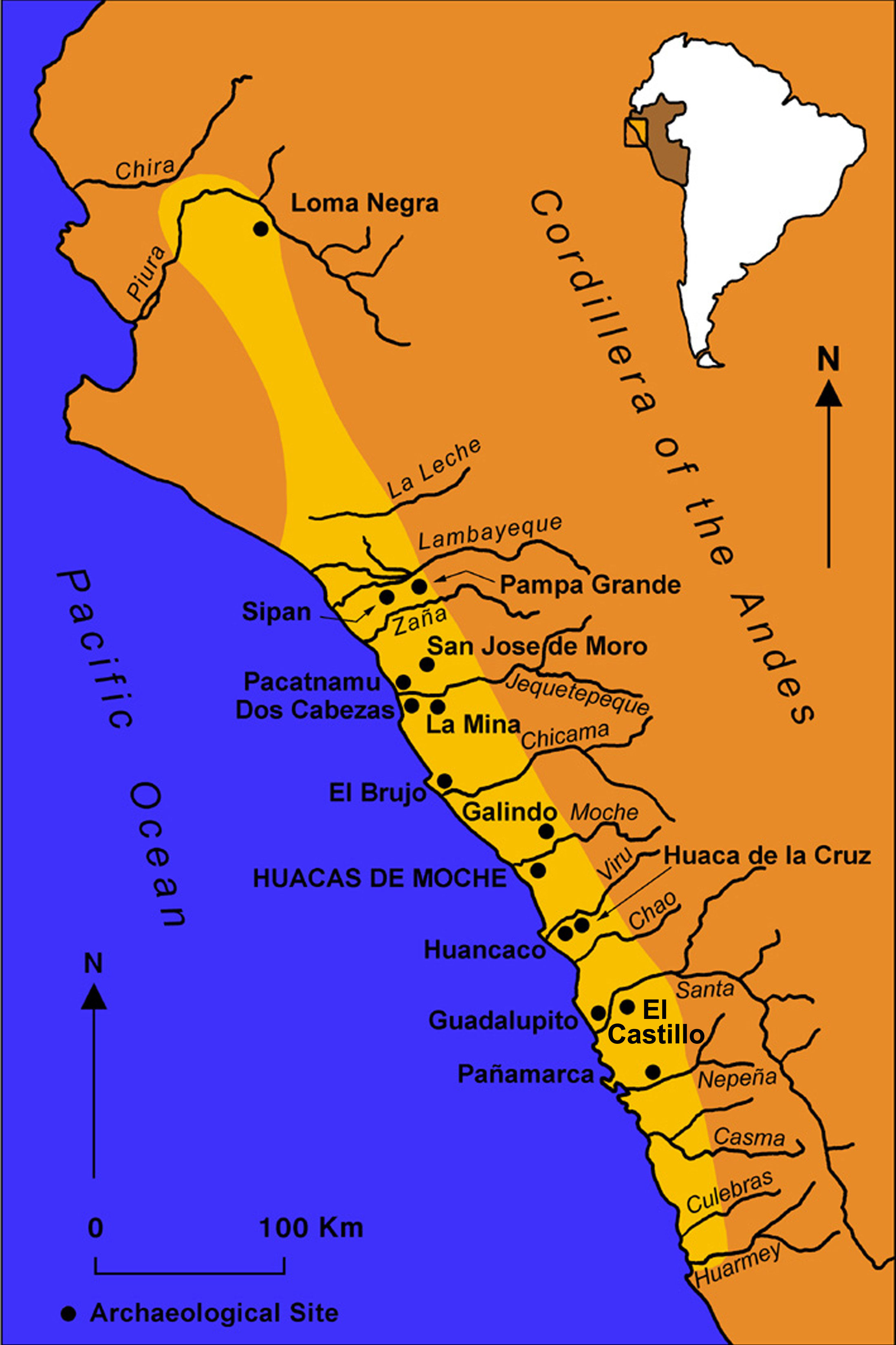 Map of the Moche Kingdom
