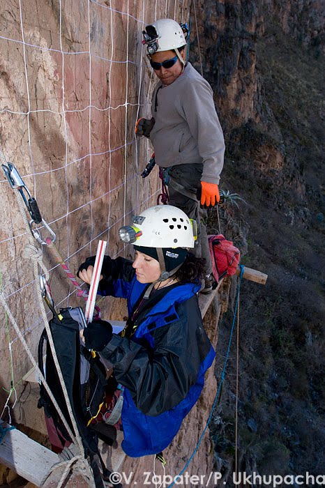 Ukupacha Project Investigators Study Manco Inca Portrait Cliff Site