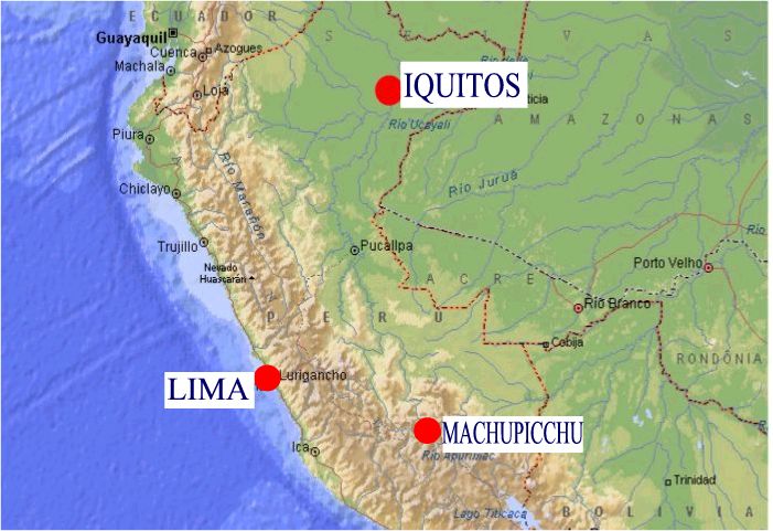 Map of Iquitos Peru