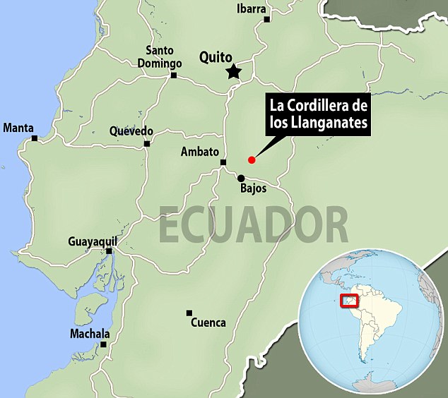 The site of the Llanganates stones in Ecuador